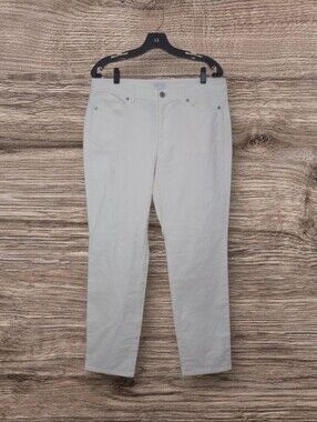 Women's J Jill Corduroy Pants Off White Sz 12